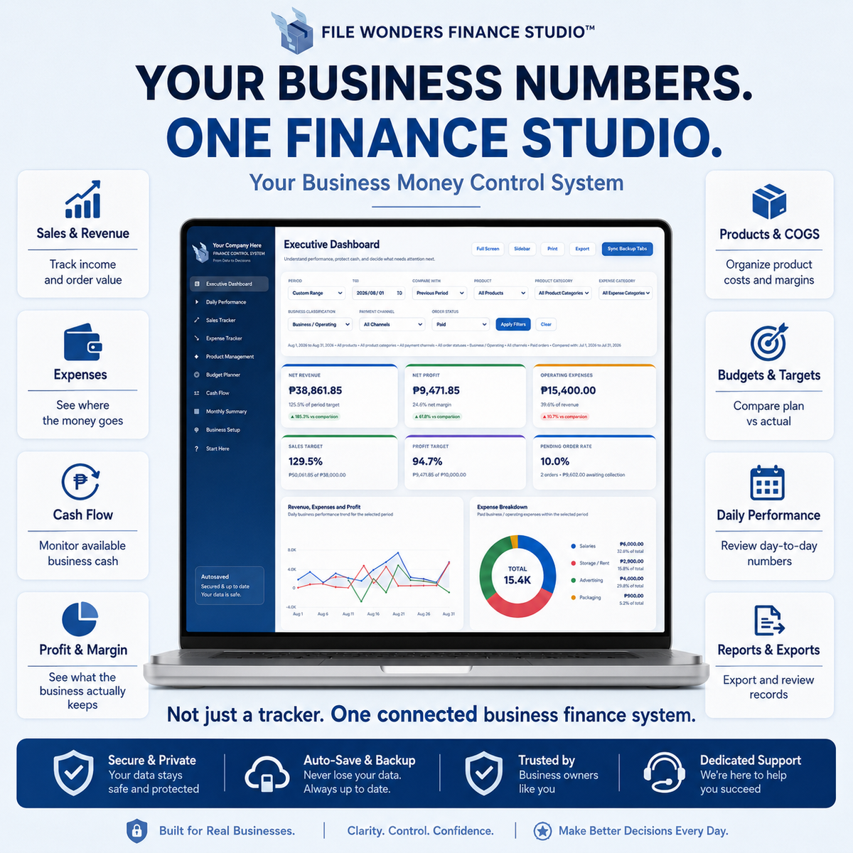 File Wonders Finance Studio™ — Complete Business Money Control System