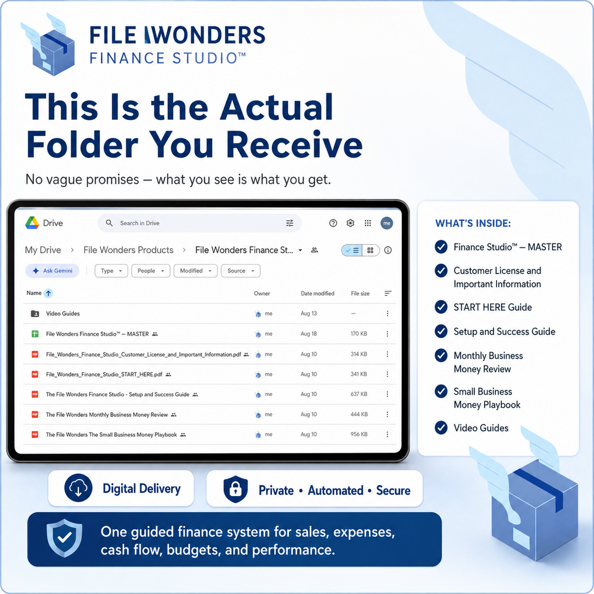 File Wonders Finance Studio™ — Complete Business Money Control System