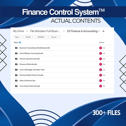 File Wonders Finance Control System™